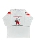 80s Nebraska Cornhuskers 3/4 sleeve t shirt size L