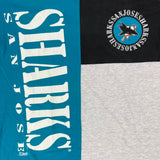 90s Salem Sports San Jose Sharks color block tee size L
