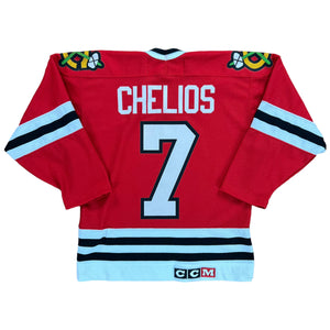 90s CCM Chicago Blackhawks Chris Chelios jersey size Youth S/M