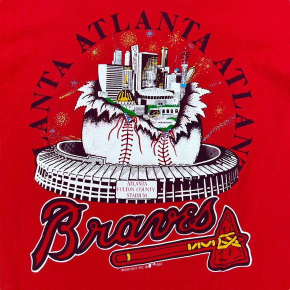 90s Signal Atlanta Braves MLB tee size L