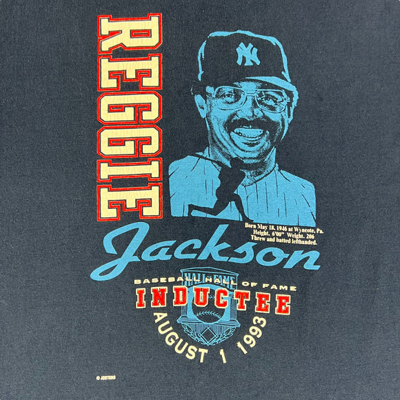 1993 New York Yankees Reggie Jackson Hall of Fame inductee tee size L