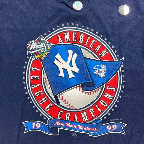 1999 New York Yankees American league Champions t shirt size L – Mr.  Throwback NYC