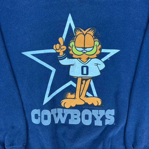 90s Garfield Dallas Cowboys crewneck size L