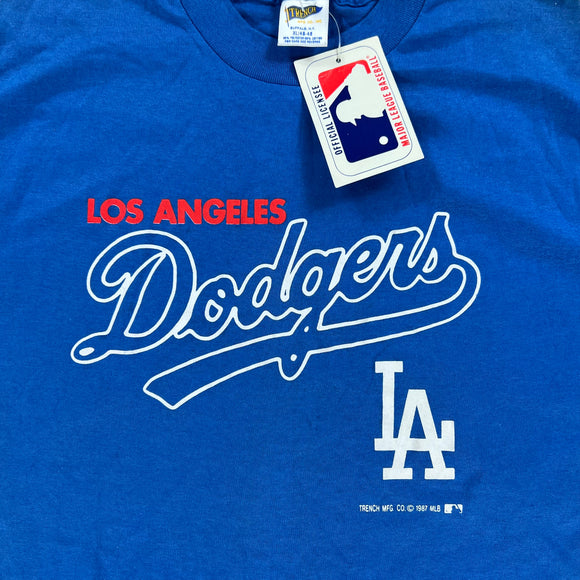 Vintage '87 LOS ANGELES DODGERS MLB Trench T-Shirt XL
