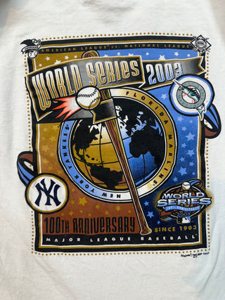 2003 Marlins Yankees World Series Long Sleeve size L