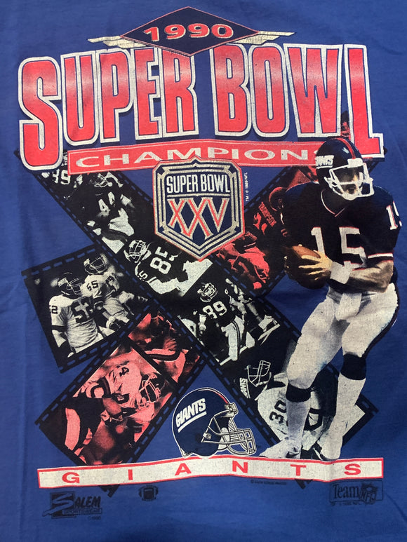 1990 Giants Super Bowl Tshirt size L